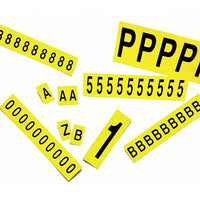 Identify Locations, Supplies & Tools, Individual Letter & Number Markers, V, 2-15/16", 18 Pack-Style - Letters