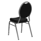 Flash Furniture Black Vinyl Side Reception Chair with Chrome Sled Base - 4 Pack-Teardrop Back Design