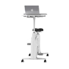 GoTyger Home & Office Exercise Bike with Height Adjustable Desk-White