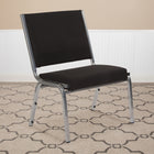 Flash Furniture HERCULES Series Black Antimicrobial Fabric Bariatric Medical Reception Chair-2.5" Thick Foam Padded Seat
