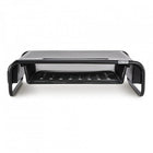 Allsop Metal Art Organizer Monitor Stand - Black-Large platform accommodates a variety of monitor sizes up to 32"