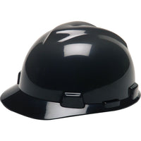 MSA V-Gard Protective Caps - Fas-Trac Suspension, Ratchet Suspension, Black - 4 Pack-Certification(s) ANSI Type I