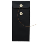 JAM Paper #10 Policy Button & String Envelopes, 4 1/8 x 9 1/2, Black Linen, 50 Pack-Dimensions: 4.13 x 9.5