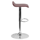 Flash Furniture 15" x 15" Vinyl Adjustable Height Bar Stool W/Chrome Base, Burgundy, 2 Pack-Burgundy Vinyl Upholstery