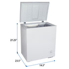 Koolatron 5.0 Cu. Ft. Chest Freezer  (KTCF155)-Smooth back design, metal backboard