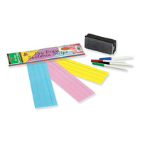 Pacon Ruled Dry Erase Sentence Strip, 3" x 12", Assorted, 6/Pack (PAC5188)-Dimensions: 3" x 12"