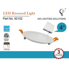 Northern Stars 10W Daylight LED Ultra-Thin Down Light, 4", 2 Pack-10W