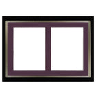 St. James Dual Certificate/Diplomat Frame, 23-1/4" x 16-1/4", Black w/ Burgundy Double Mat, Matted for 8-1/2" x 11"-Easy insert rear opening sized to 11" x 8-1/2" (28 x 22cm) for quick insertion of documents