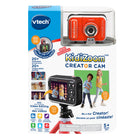 VTech KidiZoom Creator Cam-Intended for ages 5-10 years, requires 3.7-volt rechargeable lithium ion battery, included, recharge battery with included USB cable