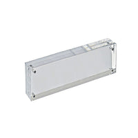 Azar Displays 3" x 11" Vertical/Horizontal Block Acrylic Sign Holder, Clear (104430)-Used to display graphics vertically and horizontally