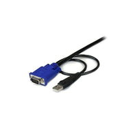 StarTech 10 ft Ultra Thin USB VGA 2-in-1 KVM Cable-Unique design minimizes the number of cables required