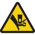 ISO Safety Labels, Warning, Crush, SAX391-Material - Adhesive Vinyl