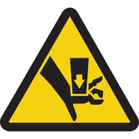 ISO Safety Labels, Warning, Crush, SAX391-Material - Adhesive Vinyl
