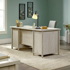 Sauder 65"W Costa Executive Desk - Chalked Chestnut-Framed, slat-front detailing for an extra touch of style