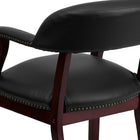 Flash Furniture – BZ105BLK Chaise de conférence en vinyle avec accoudoirs fixes, noir-Mousse ignifuge CA117