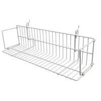 Can-Bramar Universal Wire Shelf, 48" x 6.5" x 4-3/4", White, 2 Pack-48"x6.5"x43/4cm basket shelf