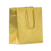 Jam Paper Foil Gift Bags with Rope Handles - Medium - 8" x 10" x 4" - Gold - 100 Pack-Color: Gold
