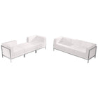 Flash Furniture  Hercules Imagination Series White Leather Sofa and Lounge Chair Set, 4 Pieces (ZBIMAGSET15WH)-Reception Grouping - Set