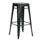 OSP Designs 30" Metal Barstool, Antique Black, 4 Pack-30" Antique metal barstool