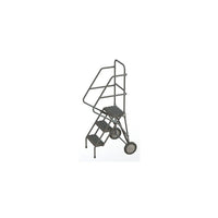 Tri-Arc Roll & Fold Rolling Ladder, 3 Step, 30" Height, Serrated (KDRF103162)-Frame Material: Steel
