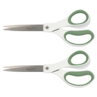 Fiskars 8" Softgrip Titanium Straight Scissors - Assorted - 2 Pack-Ergonomic finger loops are sculpted to fit your hand, maximizing comfort and control