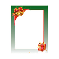 Geographics Christmas Gift Letterhead - Gold Foil - 8.5" x 11" - 40 Pack-8.5" x 11"