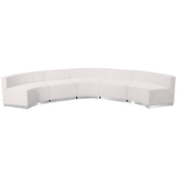 Flash Furniture HERCULES Alon Melrose LeatherSoft Reception Configuration - 5 Piece - White-Contemporary Reception Set