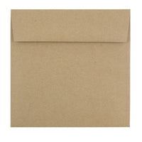 JAM Paper 6.5 x 6.5 Square Envelopes, Brown Kraft Paper Bag Recycled, 250 Pack-Invitation Envelope