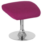 Flash Furniture Egg Magenta Fabric Ottoman-Magenta Fabric Upholstery