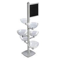 Azar Displays Sky Tower Bowl Kit (300298-SLV)-Tower Bowl Kit
