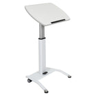 Luxor (LX-PNADJ-WH) Pneumatic Height Adjustable Lectern, White-Dimensions: 25.5" W x 17" D x 28"-42.5" H