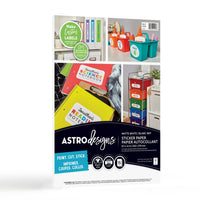Astrodesigns Sticker Paper - 8.5" W x 11" H - Matte White - 15 pack-You will get 15 sheets of white sticker paper, so you always have enough on hand