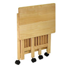 Winsome Printer / Media Stand, Foldable, Natural-3-tier foldable cart rolls where needed and stores flat