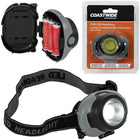 Coast Wide COB LED Headlamp-Black and Grey Coloured Headlamp made out of ABS Material