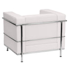 Flash Furniture HERCULES Regal Series Contemporary Melrose Leather Chair with Encasing Frame - White-Melrose White LeatherSoft Upholstery