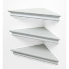 kieragrace Providence Reilly Triangle Corner Shelf - Set of 3, White, 11", Matte Finish-Set: comes with a total of 3 same-sized corner wall shelves