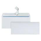 Simply #10 Security Envelopes with QuickStrip Closure - 4-1/8" x 9-1/2" - White - 500 Pack-QuickStrip adhesive strip seals envelope without moisture. Simply peel off the strip and press down to close