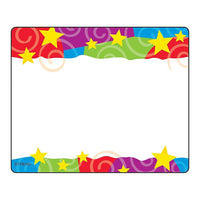 Trend Enterprises Pre Kindergarten - 9th Grades Name Tag, Stars n Swirls, 288 Pack (T-68070)-Theme/design: Stars and swirls