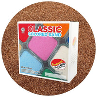 Sandtastik Classic Coloured Sand, 25 lb (11.3 kg) Box, Brown-Fine grain with natural sparkle throughout