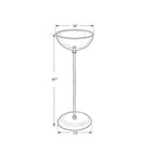 Azar Displays 16" Single Bowl Floor Stand (700956)-Dimensions: 16" diameter x 8" deep