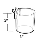 Azar Displays 3" Cup Display For Pegboard, 10 Pack (224053)-1 attached hook
