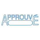 Trodat Printy "APPROUVE w/window", Blue Ink Self-Inking Stamp 4911-Long-life, replaceable ink pad cartridge