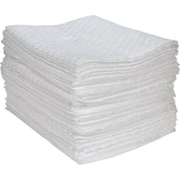 Zenith Safety Fine Fibre Sorbent Pads, Oil Only, Heavy, 15" L x 17" W, 100 Pack-Premium fine fibre