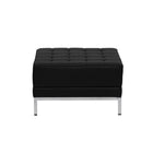 Flash Furniture HERCULES Imagination Series Black Leather Ottoman-Contemporary Style