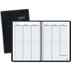 Staples Undated Wirebound Weekly Planner - Black - 8" x 11" - Bilingual-Undated weekly format allows the user to plan their week on a two-page spread