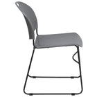 Flash Furniture HERCULES Series Grey Ultra-Compact Stack Chair with Black Powder Coated Frame-Stack Quantity: 35