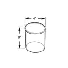 Azar Displays 8" x 4" Acrylic Cylinder (556408)-8"H x 4"W
