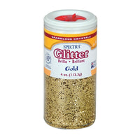 Pacon Spectra Pac91680 Gold Glitter, 4 oz., 6/Pack (PAC91680)-For school and craft projects.
