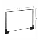 Azar Two-Sided Large Acrylic Sign Holder With Magnetic Boots, 17" x 11",  2 Pack (109908)-Clear Acrylic