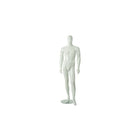 RP Adult Male Abstract Mannequin, Shiny White (RPMA 1)-Full male mannequin